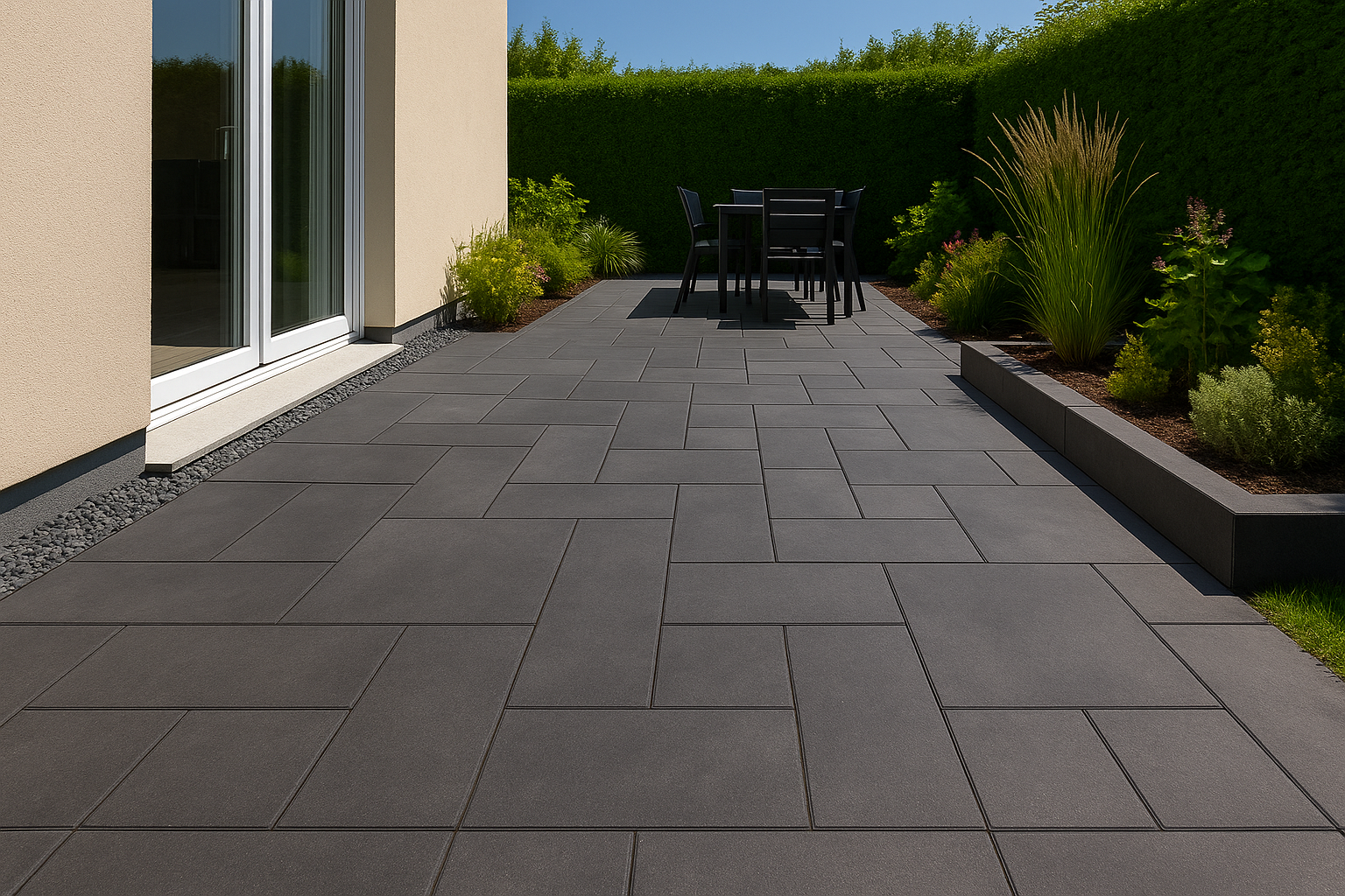 Terrasse mit Betonpflaster in Erlangen - Pflasterarbeiten